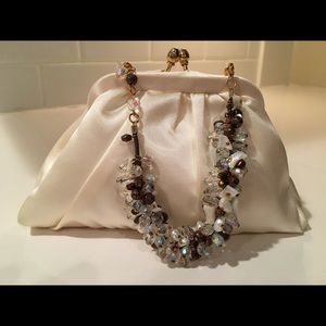 New cream evening bag